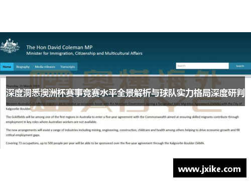 深度洞悉澳洲杯赛事竞赛水平全景解析与球队实力格局深度研判
